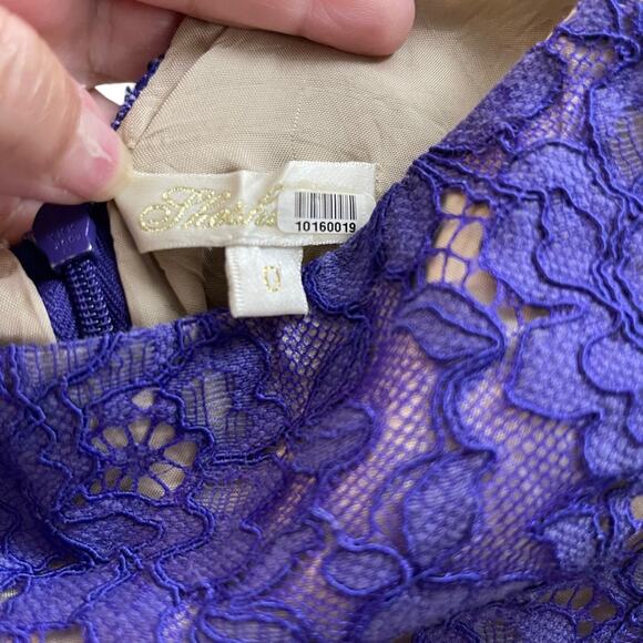 Shoshanna Purple Lace Sleeveless Dress - Picture 5 of 10